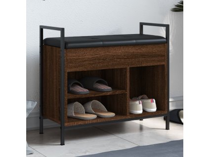 Lavice s botníkem hnědý dub 65,5x32x57,5 cm kompozitní dřevo 835206