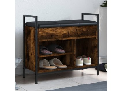 Lavice s botníkem kouřový dub 65,5x32x57,5 cm kompozitní dřevo 835204