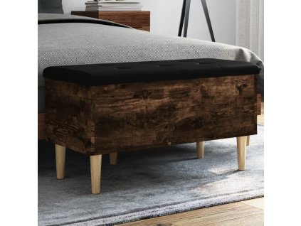 Úložná lavice kouřový dub 82 x 42 x 46 cm kompozitní dřevo 835079