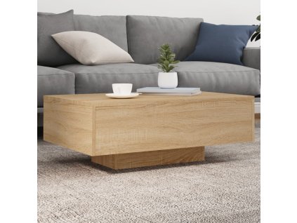 Konferenční stolek s LED osvětlením dub sonoma 85 x 55 x 31 cm 836611