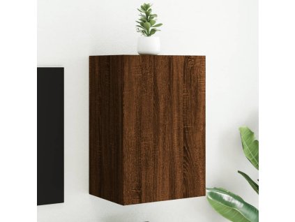 Nástěnná TV skříňka hnědý dub 40,5x30x60 cm kompozitní dřevo 836922