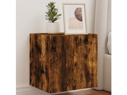 Nástěnné TV skříňky s LED 2 ks kouřový dub 40,5 x 35 x 40 cm 837255