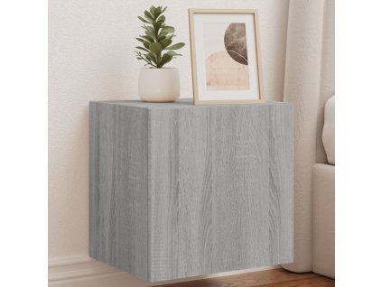 Nástěnné TV skříňky s LED 2 ks šedé sonoma 40,5 x 35 x 40 cm 837257
