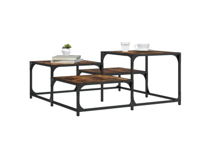 Konferenční stolek kouřový dub 87,5x87,5x40 cm kompozitní dřevo 837744