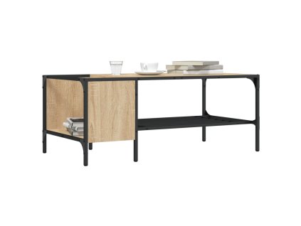 Konferenční stolek s regálem dub sonoma 100x51x40 cm kompozit 837733