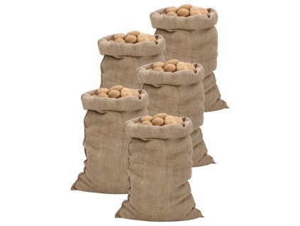 Jutové pytle 5 ks 60 x 105 cm 100% juta 340 g/m² 155783