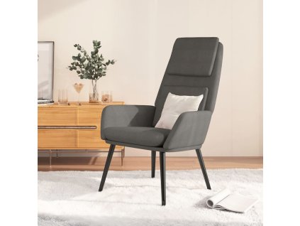 Relaxační křeslo světle šedé textil 341312