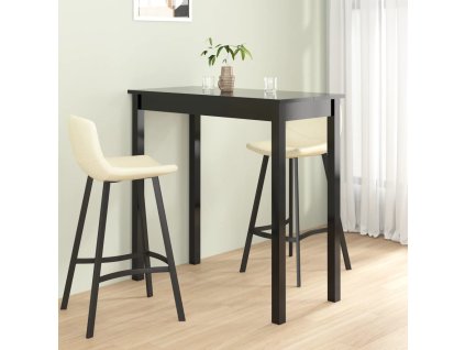 Barový stůl MDF černý 115 x 55 x 107 cm 240378