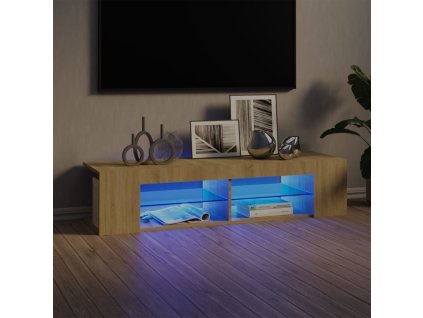 TV skříňka s LED osvětlením dub sonoma 135 x 39 x 30 cm 804232
