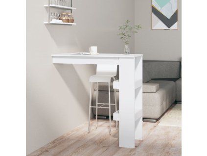 Nástěnný barový stolek bílý 102x45x103,5 cm kompozitní dřevo 811781