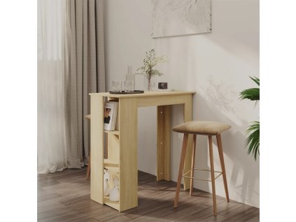 Barový stůl s regálem dub sonoma 102 x 50 x 103,5 cm kompozit 809461