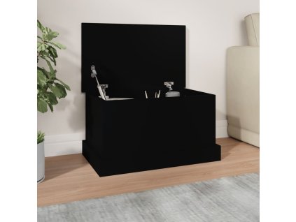 Úložný box černý 50 x 30 x 28 cm kompozitní dřevo 816497
