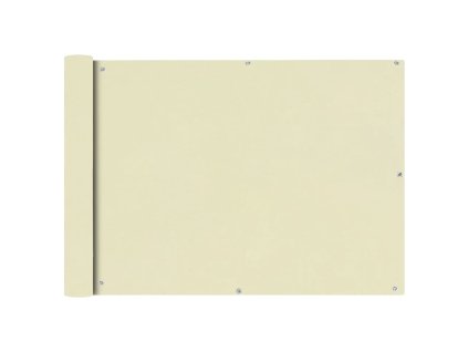 Balkónová zástěna z oxfordské látky 75x400 cm krémová 42336