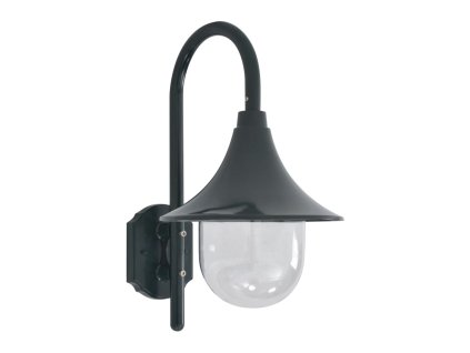 Zahradní nástěnná lampa E27 42 cm hliníková tmavě zelená 44219