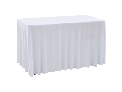 Rautové sukně s řasením 2 ks bílé 183 x 76 x 74 cm 133585