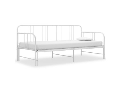 Rám vysouvací postele/pohovky bílý kovový 90 x 200 cm 324753