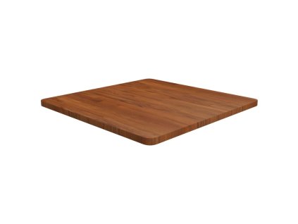 Čtvercová stolní deska tmavě hnědá 70x70x2,5 cm ošetřený dub 343045
