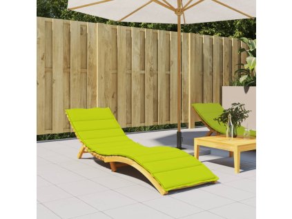 Poduška na lehátko jasně zelená 200 x 50 x 3 cm oxfordská látka 314199