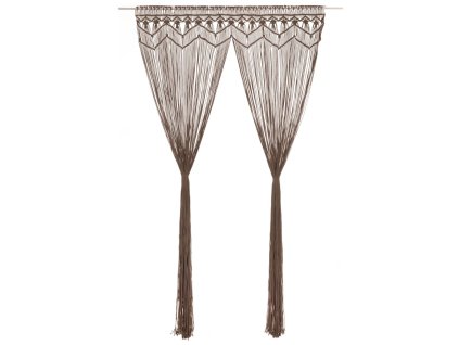 Macramé závěs taupe 140 x 240 cm bavlna 323982
