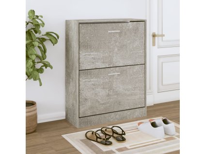Botník betonově šedý 63x24x81 cm kompozitní dřevo 342559