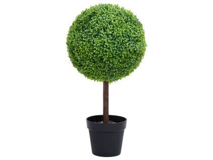 Umělý zimostráz ve tvaru koule s květináčem zelený 71 cm 336508