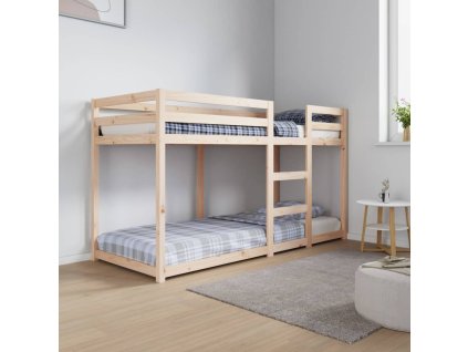 Patrová postel 75 x 190 cm masivní borové dřevo 821659