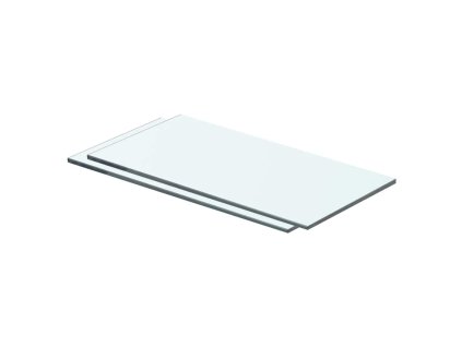 Policové desky 2 ks sklo čiré 40 x 15 cm 3051553