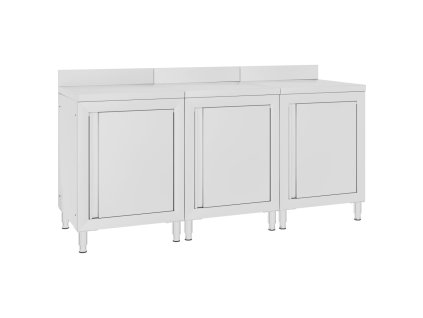 Gastro pracovní stůl se skříňkou 180 x 60 x 96 cm nerezová ocel 3058268