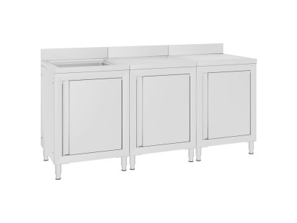 Gastro kuchyňská dřezová skříňka 180 x 60 x 96 cm nerezová ocel 3058275