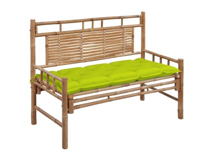 Zahradní lavice s poduškou 120 cm bambus 3063902