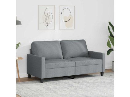 2místná pohovka světle šedá 140 cm textil 359163