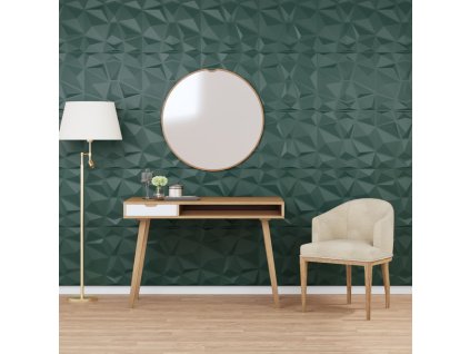 Nástěnné panely 24 ks zelené 50 x 50 cm XPS 6 m² diamant 356929