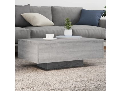 Konferenční stolek s LED osvětlením šedý sonoma 85 x 55 x 31 cm 836614