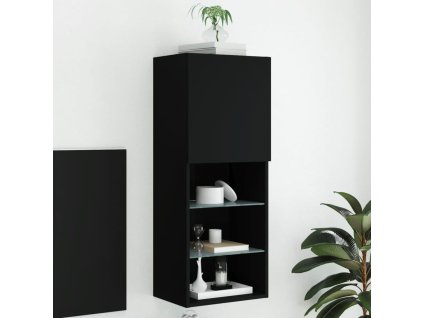 TV skříňka s LED osvětlením černá 40,5 x 30 x 102 cm 837058