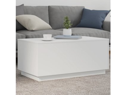 Konferenční stolek s LED osvětlením bílý 90 x 50 x 40 cm 839875