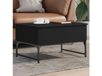 Konferenční stolek černý 70 x 50 x 40 cm kompozitní dřevo a kov 845371