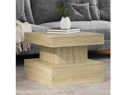 Konferenční stolek s LED osvětlením dub sonoma 50 x 50 x 40 cm 839842