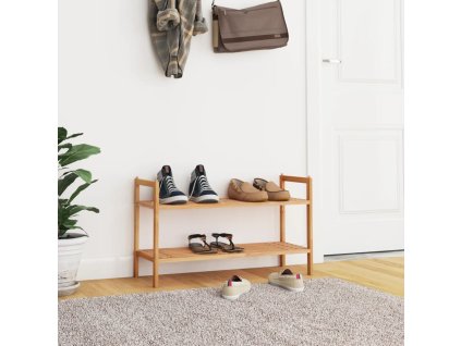Botník 69 x 27 x 41 cm masivní ořechové dřevo 350361