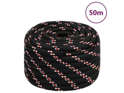 Lodní lano černé 20 mm 50 m polypropylen 152368
