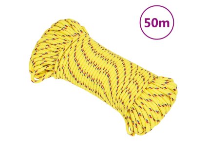 Lodní lano žluté 3 mm 50 m polypropylen 152588