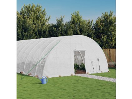Skleník s ocelovým rámem bílý 132 m² 22 x 6 x 2,85 m 3188125