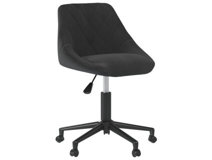 Otočná jídelní židle černá samet 3089029
