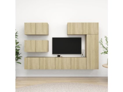 6dílný set TV skříněk dub sonoma kompozitní dřevo 3079030