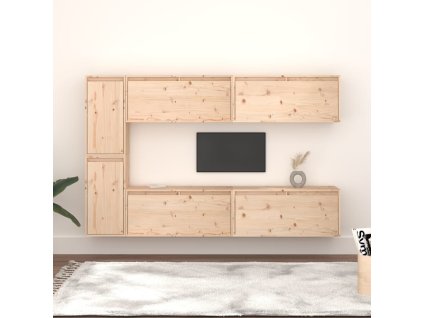 TV skříňky 6 ks masivní borové dřevo 3100234