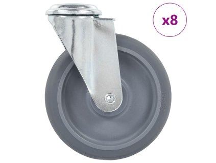 8 ks otočná kolečka s otvorem pro šroub 125 mm 277871
