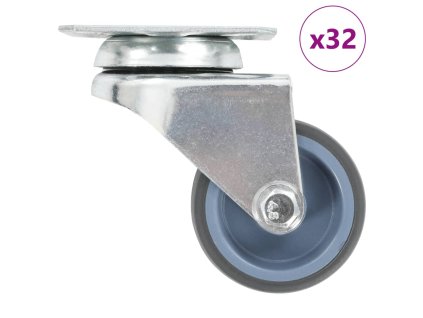 32 ks dvojitá otočná kolečka 50 mm 277920