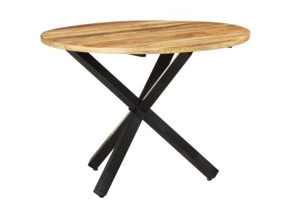 vidaxXL Jídelní stůl kulatý 100 x 100 x 75 cm hrubé mangovníkové dřevo 321681