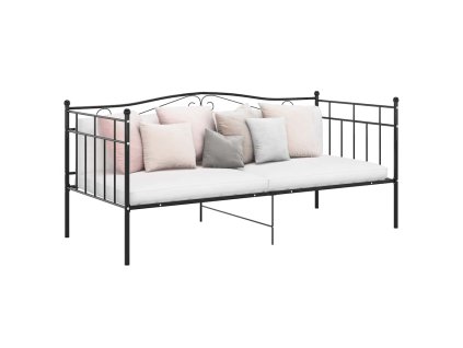 Rám postele bez matrace černý kov 90 x 200 cm 324779