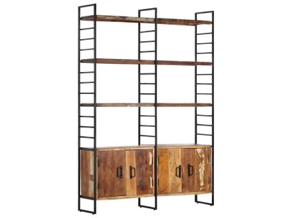 4patrová knihovna 124 x 30 x 180 cm masivní recyklované dřevo 284415