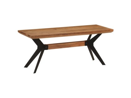 Jídelní lavice 110 x 40 x 46 cm masivní akáciové dřevo a ocel 352057